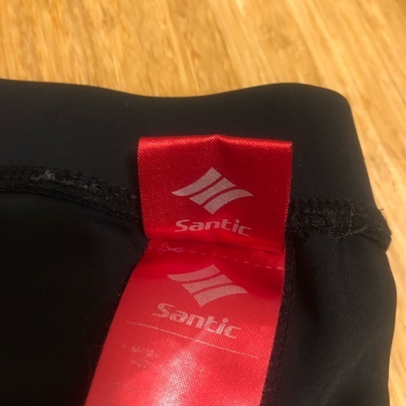 Women’s Santic padded 3/4 cycling‎ pants Small Black and purple bicycle riding - Picture 6 of 13